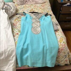 Elegant Blue Sleeveless Dress